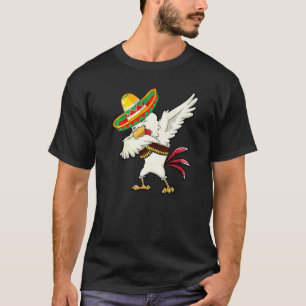 Dabbing Sombrero Poncho Chicken Mexican Dab Cinco T-Shirt