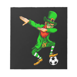 Dabbing St. Patricks Day Leprechaun Soccer Notepad