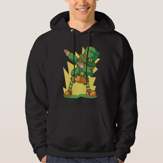 Dabbing St Patricks Day man Hoodie (Front)