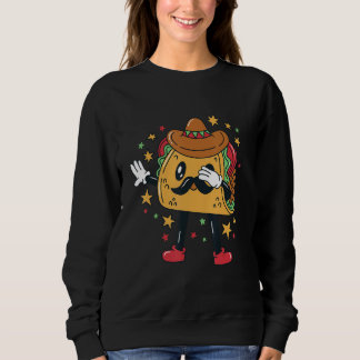 Dabbing Taco Character Sweatshirt