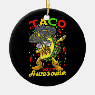 Dabbing Taco Cinco De Mayo Boys Men Mexican Food Ceramic Ornament