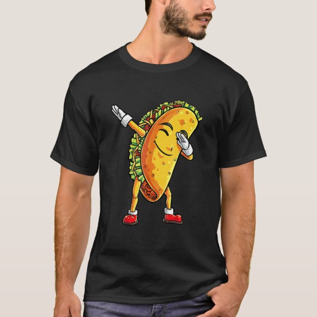 Dabbing Taco Cinco De Mayo  Boys Men Mexican Food  T-Shirt (Front)