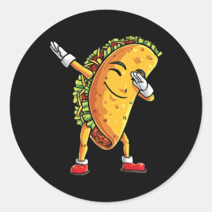 Dabbing Taco Cinco De Mayo Funny Boys Men Mexican Classic Round Sticker