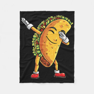 Dabbing Taco Cinco De Mayo Funny Boys Men Mexican Fleece Blanket