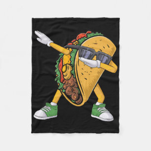 Dabbing Taco Cinco De Mayo Funny Boys Men Mexican Fleece Blanket