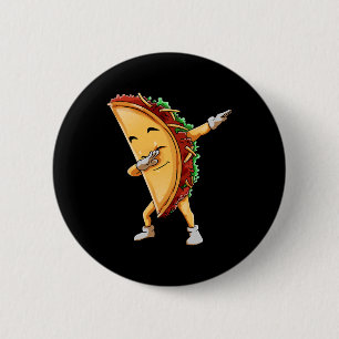 Dabbing Taco Cinco De Mayo Funny Kids Boys Mexican 6 Cm Round Badge