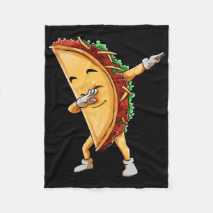 Dabbing Taco Cinco De Mayo Funny Kids Boys Mexican Fleece Blanket