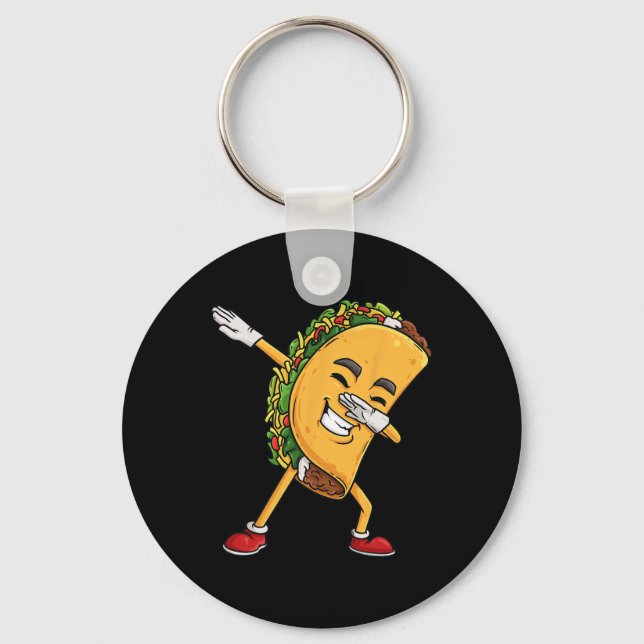 Dabbing Taco Cinco De Mayo Funny Mexican Dab Boys  Key Ring (Front)