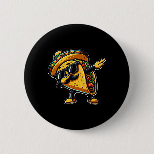 Dabbing Taco Cinco De Mayo Funny Mexican Fathers D 6 Cm Round Badge
