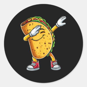 Dabbing Taco Cinco De Mayo Funny Mexican Food Boys Classic Round Sticker