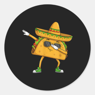 Dabbing Taco Cinco De Mayo Funny Mexican Food Dab Classic Round Sticker