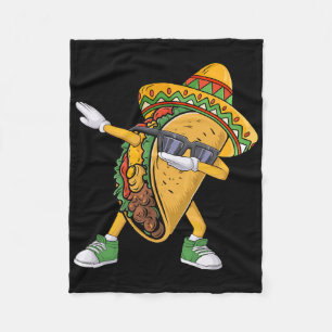 Dabbing Taco Cinco De Mayo Funny Mexican Food Dab  Fleece Blanket