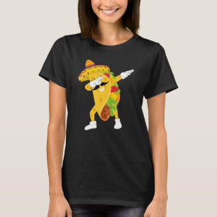 Dabbing Taco Cinco de Mayo Heritage Mexican Pride  T-Shirt