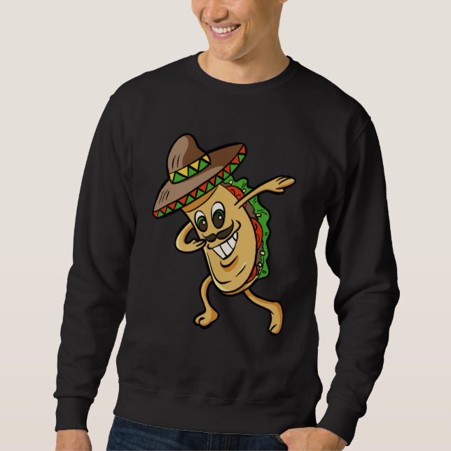 Dabbing Taco CinCo de Mayo Mexican Food  Boys Men  Sweatshirt (Front)