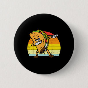 Dabbing Taco Dab Retro Cinco De Mayo Men Boys Yout 6 Cm Round Badge
