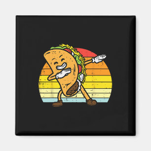 Dabbing Taco Dab Retro Cinco De Mayo Men Boys Yout Magnet