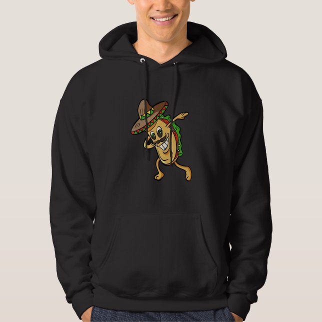 Dabbing Taco Funny Boys Girls Men Women Mexican Fo Hoodie (Front)