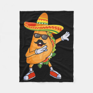 Dabbing Taco Funny Cinco De Mayo Mexican Party Fleece Blanket