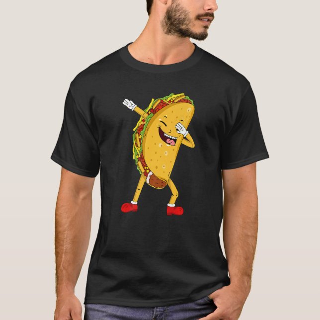 Dabbing Taco  Kids Boy Cinco De Mayo Mexican Food  T-Shirt (Front)