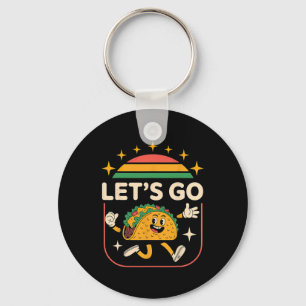 Dabbing Taco Let's Go Taco Key Ring