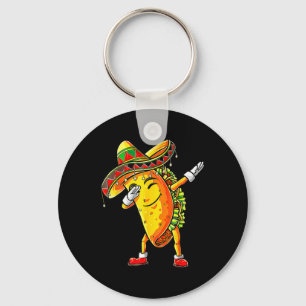 Dabbing Taco Mexican Food Dab Cinco De Mayo Funny  Key Ring