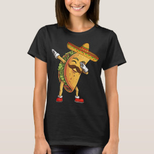 Dabbing Taco Sombrero Funny Mexican Food Fiesta T-Shirt