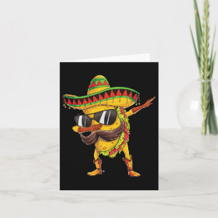 Dabbing Taco T Shirt Cinco De Mayo Kids Boys Men W Card