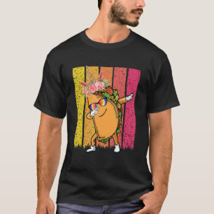 Dabbing Tacos wear flower crown unicorn tie dye su T-Shirt