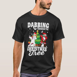 Dabbing Through The Christmas Tree Santa Claus Uni T-Shirt
