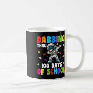 Dabbing Thru 100 Days Of School Astronaut Space Ki Coffee Mug