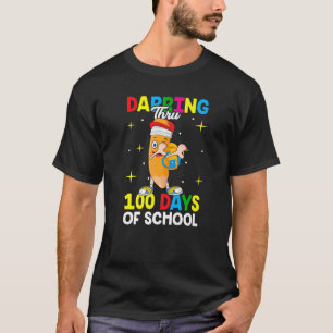 Dabbing Thru 100 days of school Dab Crayons  Teach T-Shirt