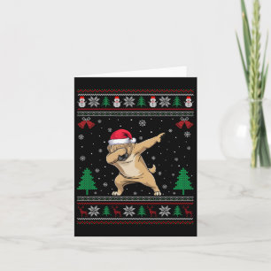 Dabbing Tibetan Mastiff Dog Santa Hat Boys Girls C Card