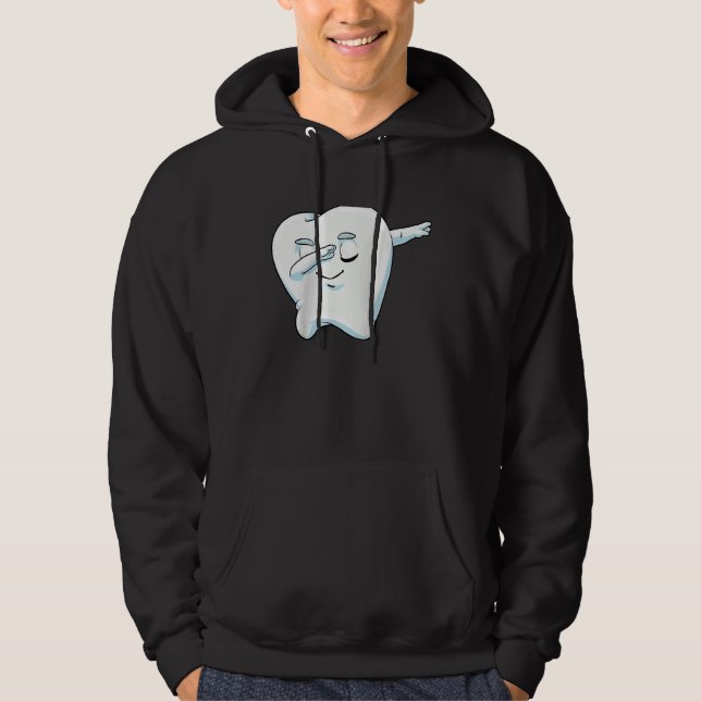 Dabbing Tooth Dental Hygienist Dentist Orthodontis Hoodie (Front)