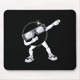 Dabbing Total Solar Eclipse 2024 Fun Dab Boys Girl Mouse Pad