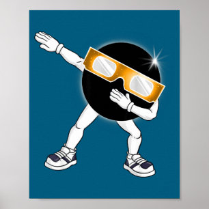 Dabbing Total Solar Eclipse 2024 Funny Dab Boys Gi Poster