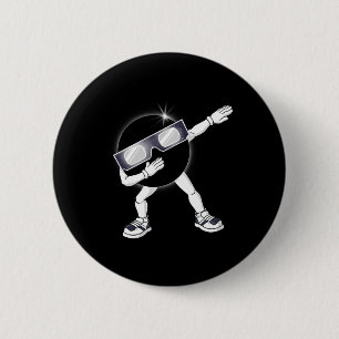 Dabbing Total Solar Eclipse 2024 Totality Dab Boys 6 Cm Round Badge