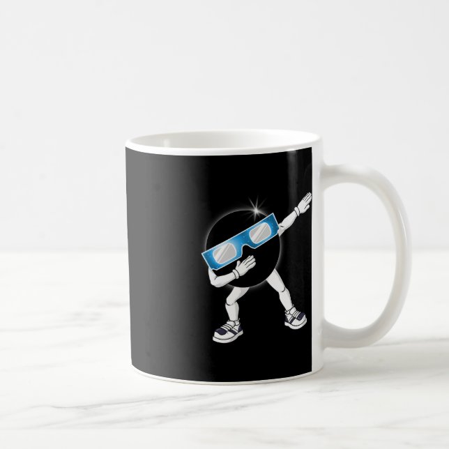 Dabbing Total Solar Eclipse 2024 Totality Dab Boys Coffee Mug (Right)