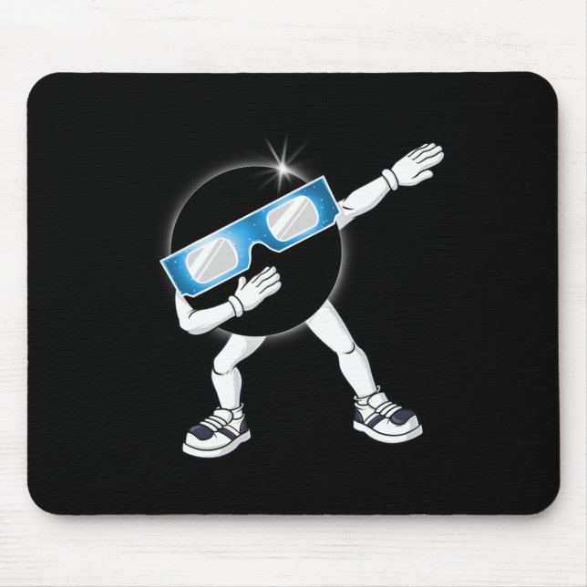 Dabbing Total Solar Eclipse 2024 Totality Dab Boys Mouse Pad (Front)