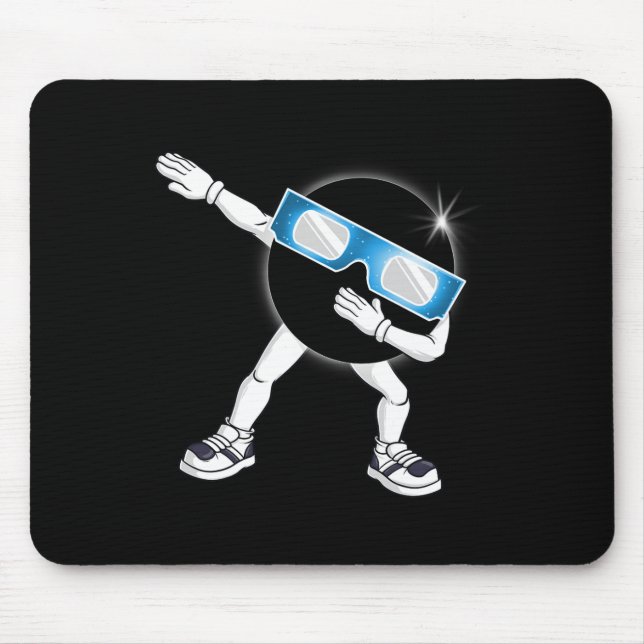 Dabbing Total Solar Eclipse 2024 Totality Dab Boys Mouse Pad (Front)