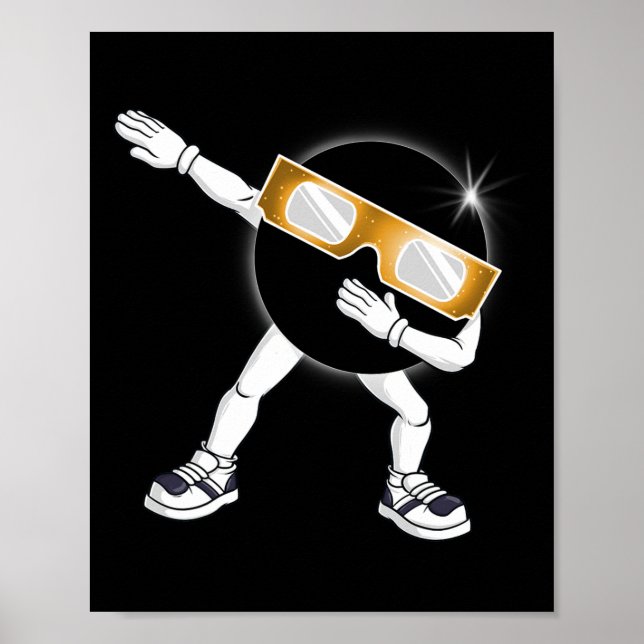 Dabbing Total Solar Eclipse 2024 Totality Dab Boys Poster (Front)