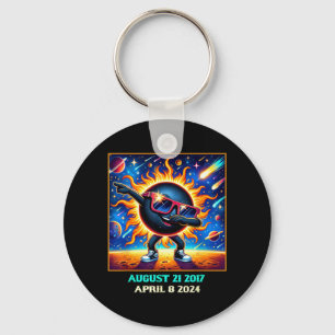 Dabbing Total Solar Eclipse Twice In A Lifetime Key Ring