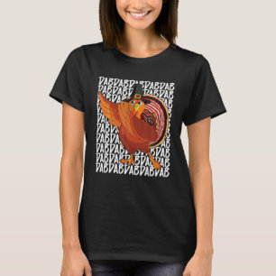 Dabbing Turkey Adult Vegan Kids Funny Thanksgiving T-Shirt