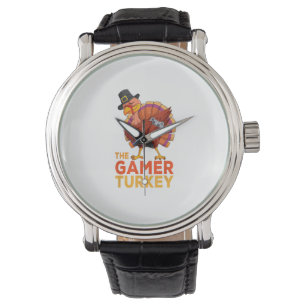 Dabbing Turkey Gamer Thanksgiving Gaming Kids Boys Watch