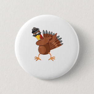 Dabbing Turkey Shirt Thanksgiving Boys Kids Men Tu 6 Cm Round Badge