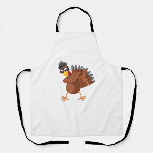 Dabbing Turkey Shirt Thanksgiving Boys Kids Men Tu Apron