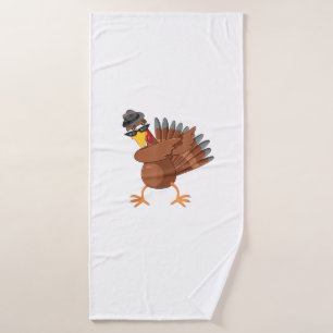 Dabbing Turkey Shirt Thanksgiving Boys Kids Men Tu Bath Towel