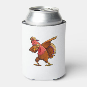 Dabbing Turkey Thanksgiving Boys Men  Can Cooler