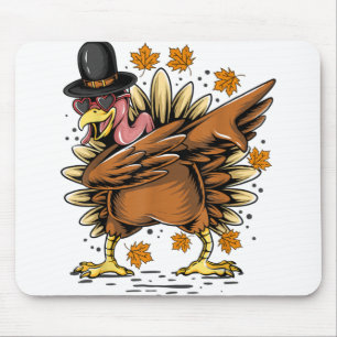 Dabbing Turkey Thanksgiving Dancing Mouse Pad