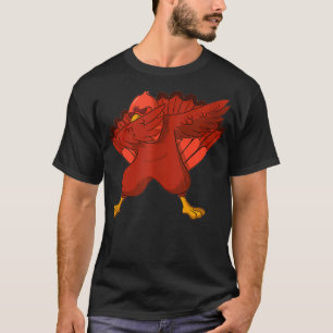 Dabbing Turkey Thanksgiving Day Boys Kids Men T-Shirt