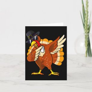 Dabbing Turkey Thanksgiving Day Lgrim Boys Kids Me Card